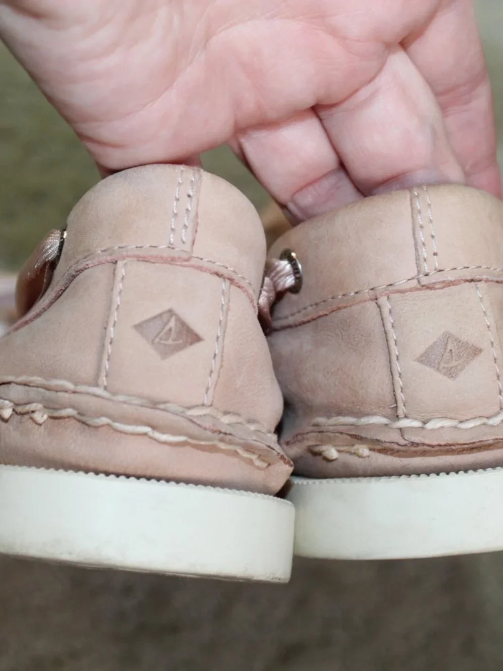 Sperry Size 8.5 Pink Leather Satin Ribbon Topsiders Loafers